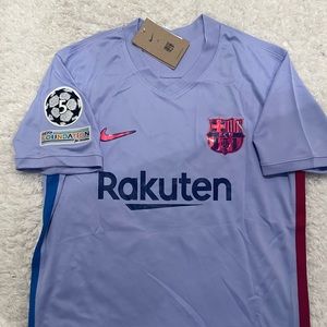 Lionel Messi Barcelona FC Away blue soccer jersey